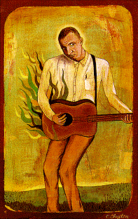 Illustration by Christian Clayton of Bob Mould from The New Yorker, February 10, 1997