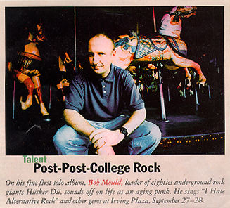 Photograph of Bob Mould from The New Yorker, September 30, 1996 - (38K) - no credit seems to have been given in the magazine
